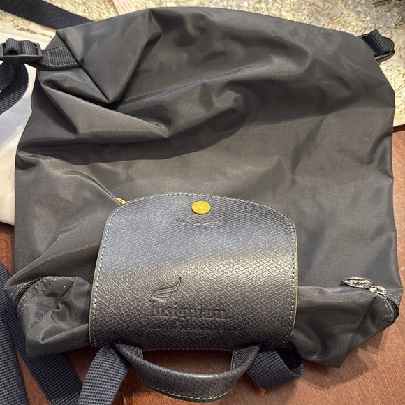 Longchamp Black Backpack with Gold Accent - Picture 4 of 4